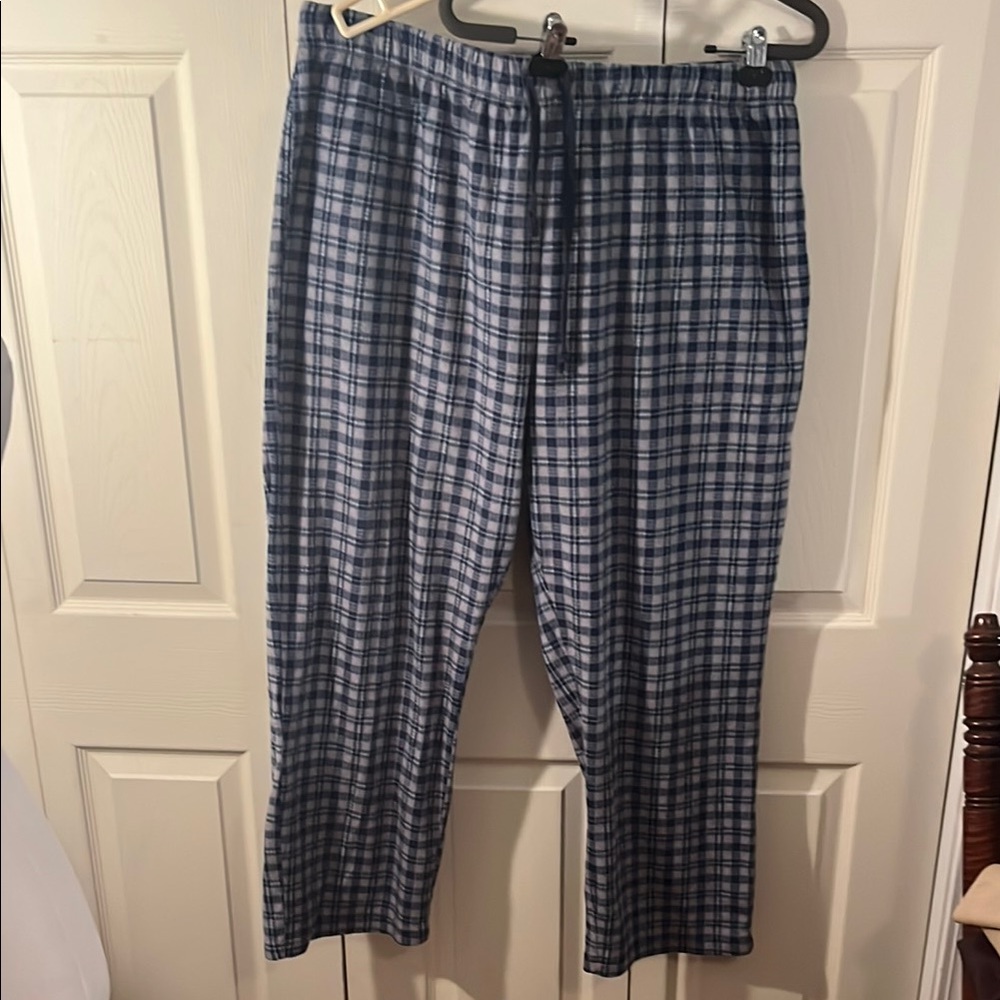 Nautica Blue and White Sweatpants with Relaxed Fit